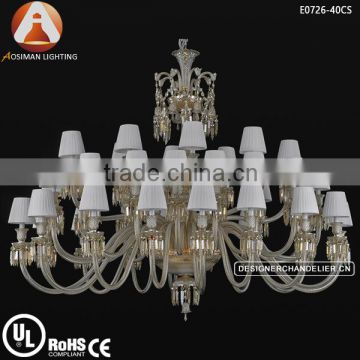 High End Champagne Chandelier in Baccarat Style