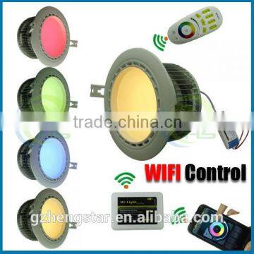 surface mounted RGBW led downlight,RGBW remote control or Wifi controller color changing led downlight,surface mounted RGBW led