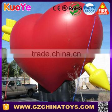 25ft red Heart shape advertising giant balloon