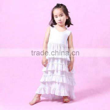 2016 New Design Girls's Dress White Cotton Fairy Ruffle Girls Dress Names With Pictures