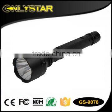 Onlystar GS-9078 using 2*18650 rechargeable batteries led flashlight cre q5 work lamp power strongest led torch