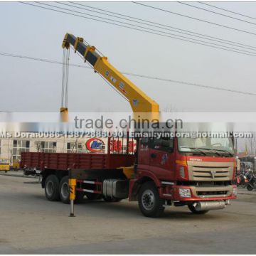 FOTON 6X4 telescopic boom truck with crane 10 ton