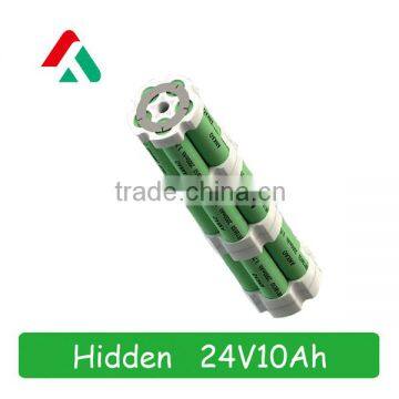 24V 10Ah Hidden type E-bike / E-bicycle lithium battery pack