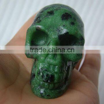 Semi Precious Stones Skull Figurine