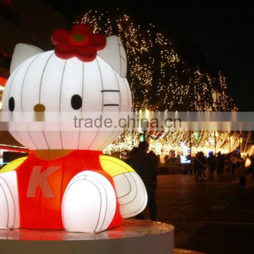 outdoor red cat lantern