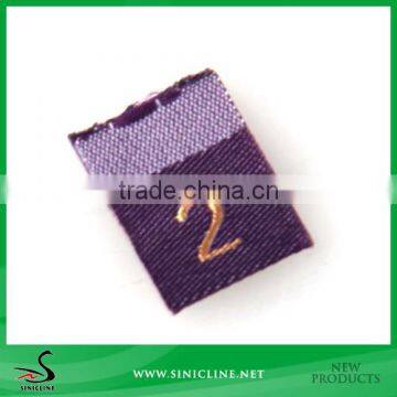 Sinicline Number Size Woven Tag for Garment