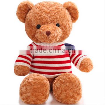 Plush Soft Teddy Bear Toy With Knit Clothes