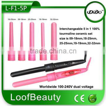 Interchangeable Hair Curler Curling Iron Set