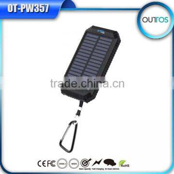 2016 Newest fashion design solar cell phone charger solar mobile charger 8000mah