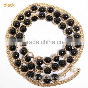 Shinning Glossy Peal Belly Dance Chain Belt photo-3