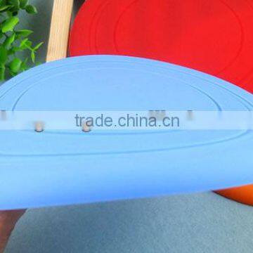 2014 Hot selling soft rubber dog toy silicon dog frisbee