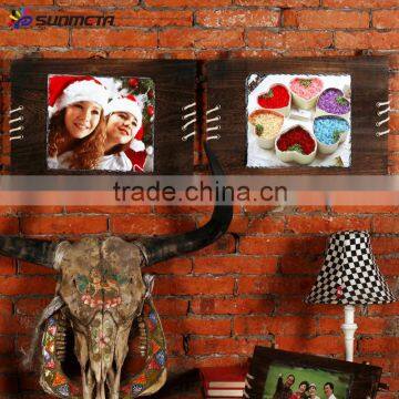 Sunmeta sublimation wooden rock photo frame wall hanging SH40