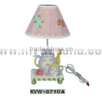 Kids Wooden Antique Tea Cup Design Table Lamp