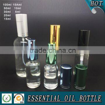 5ml 10ml 15ml 30ml 50ml 100ml Clear Glass Essential Oil Bottle Quality Choice