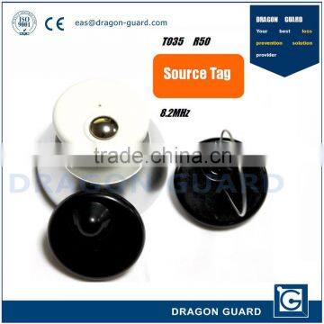 EAS System Accessory Garment Round Security Tag, Anti-theft Clothing Tags, 8.2mhz rf Eas Hard Tag