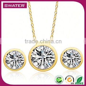 Wholesale Products White Big Diamonds Necklace Set
