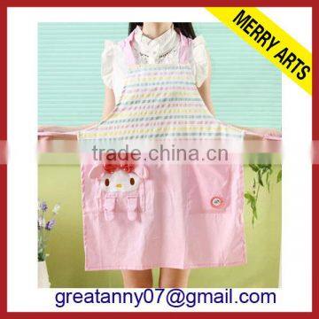Hot sale lovely cartoon bunny girls cute little fancy cooking kitchen apron for children