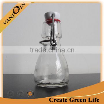 Kitchen Use 80ml Glass Salad Dressing Bottle With Swing Top