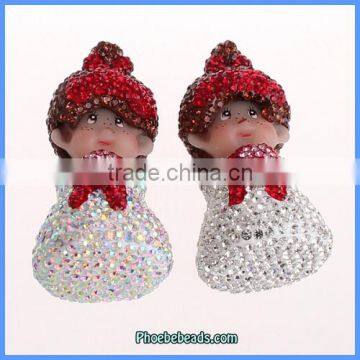 Wholesale High Quality Chic-a-boo Girl Shape Shiny Crystal Charms CPP-003