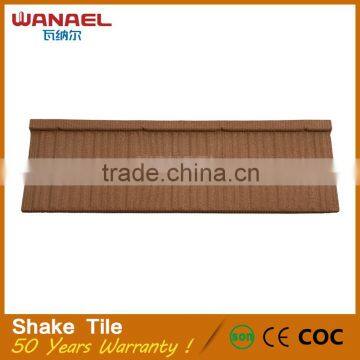 Colorful stone coated metal corrugated glazed roof tile