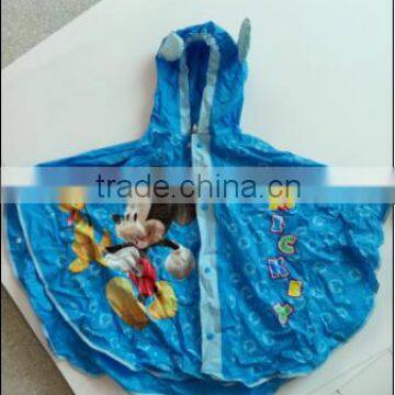 PVC waterproof raincoat poncho for child