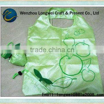 apple shaped polyester folding pp shopping bag