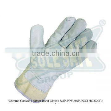 Chrome Canvas Leather Hand Gloves ( SUP-PPE-HAP-PCCLHG-520F-1 )