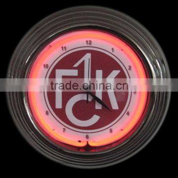 Promotional Round Neon Wall Clock for Big Sale