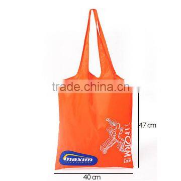 Cheap recycled polyester foldable shopping bag with custom printing