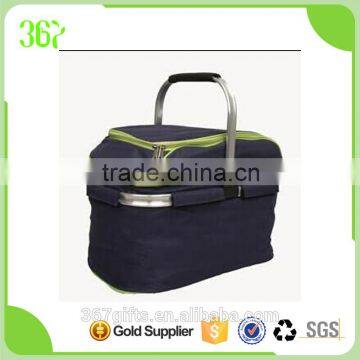 Latest multifunctional cooler bag basket picnic bag with 2 person tableware