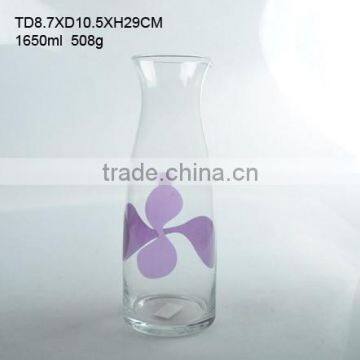 Handmade Decal Glass Wine Decanter With High Quality