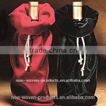 Classical security handled drawstring packing wine bag cooler