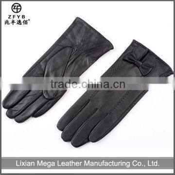 2016 new good quality Ladies Wearing Winter Leather Hand Gloves