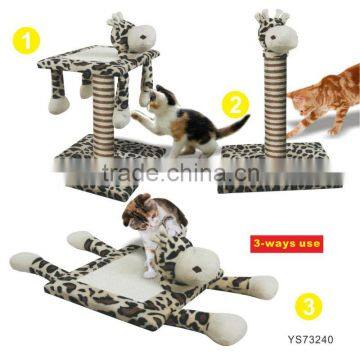 animal shape cat scratcher,with 3-way use