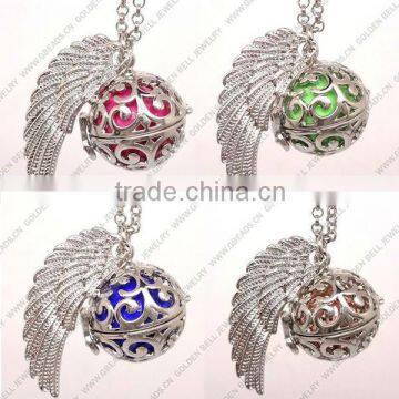FN3201 Angel sound ball for baby shower jewelry gift, tortoise shape cage necklace