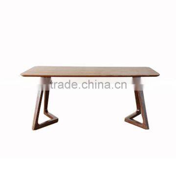 Modern rectangle solid wood dining table