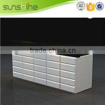 white and black rectangular reception desk supplier in China