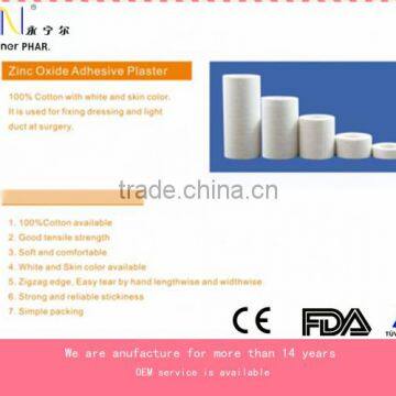 Zinc oxide adhesive tape