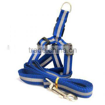 Reflector dog leash and harness