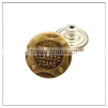 new design metal iron jean button wholesale