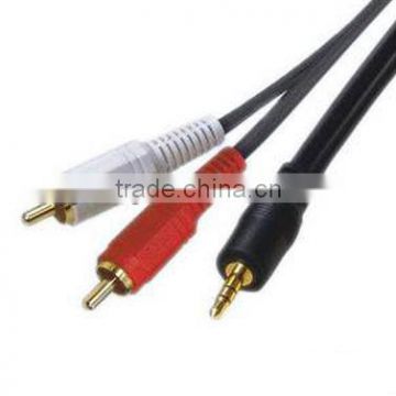 3.5mm stereo plug to 2RCA cable