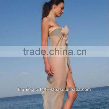 Transparent SARONGS BALI POLYESTER PAREOS BEACHWEAR SWIMWEAR INDIAN STYLE PAREOS ON