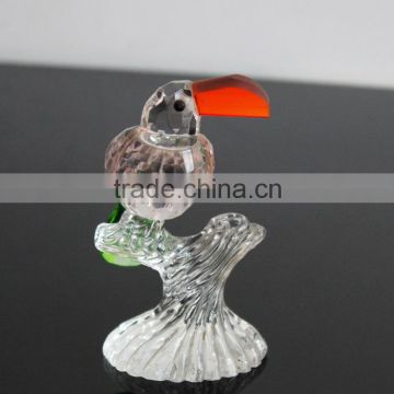 lovely parrot shaped crystal animal models home decoration