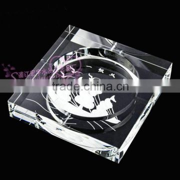 custom different kinds transparent fancy table top crystal ashtray HYA-142