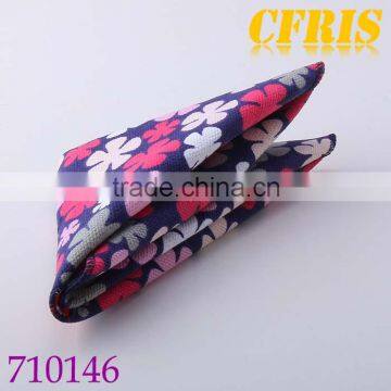 Factory Wholesale Pocket Square,Flower Printed Pocket Suqare