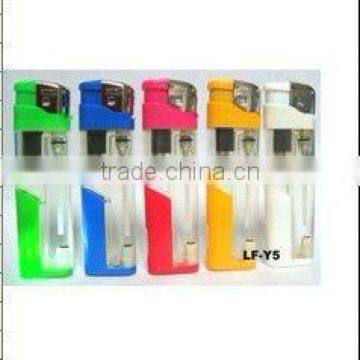 disposable/refillable cigarette plastic big and mini electronic lighter with LED