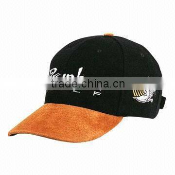 orange PU Leather Baseball Cap