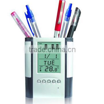 multifunctional LCD promotion penholder with clock