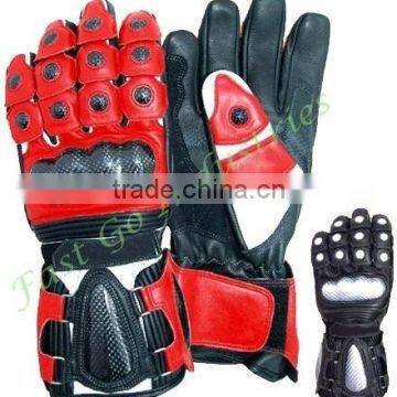 Aniline & Cowhide Leather Motorbike Gloves, Racer Gloves, Motorcycle Gloves