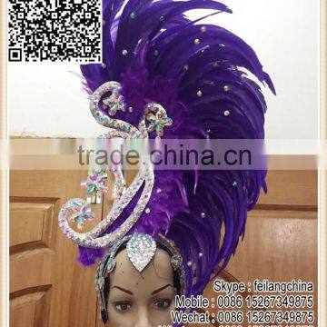 Wholesale Price Luxury Diamond Samba Carnival Headdress Headpiece